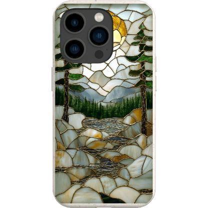 Stepping Green Phone Case Stained Glass Mountain Creek 2 Bio Case
