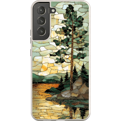 Stepping Green Phone Case Stained Glass Mountain Creek 3 Bio Case