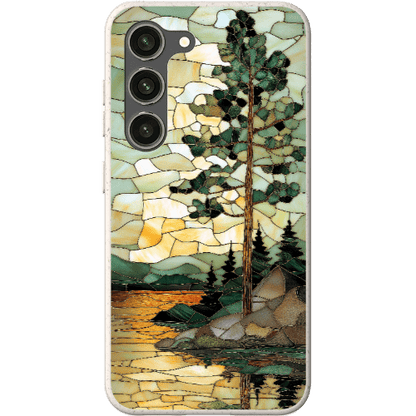 Stepping Green Phone Case Stained Glass Mountain Creek 3 Bio Case