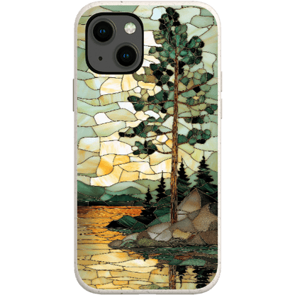 Stepping Green Phone Case Stained Glass Mountain Creek 3 Bio Case