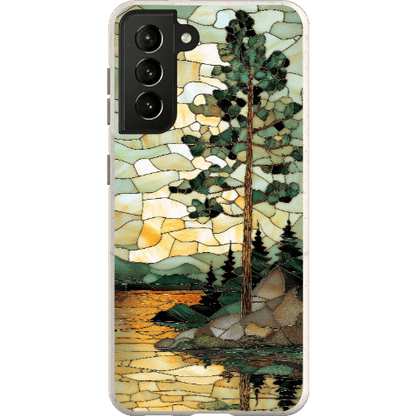 Stepping Green Phone Case Stained Glass Mountain Creek 3 Bio Case