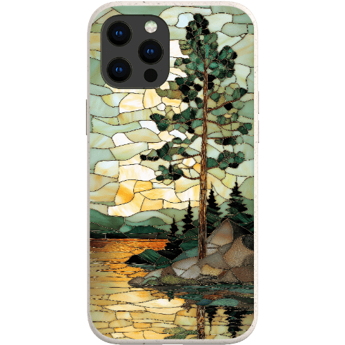 Stepping Green Phone Case Stained Glass Mountain Creek 3 Bio Case