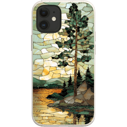 Stepping Green Phone Case Stained Glass Mountain Creek 3 Bio Case