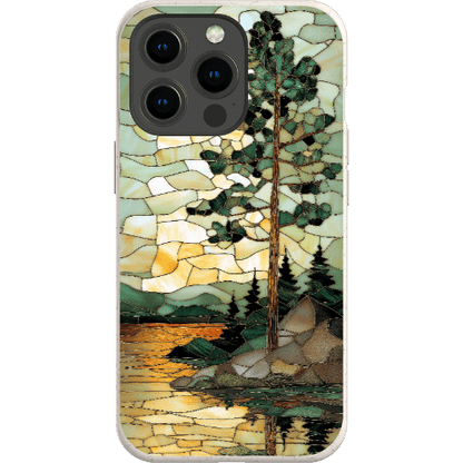 Stepping Green Phone Case Stained Glass Mountain Creek 3 Bio Case