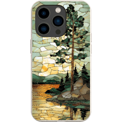 Stepping Green Phone Case Stained Glass Mountain Creek 3 Bio Case