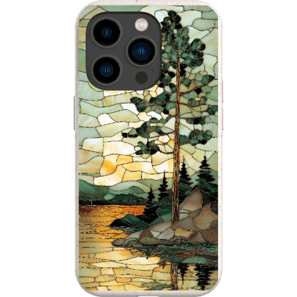Stepping Green Phone Case Stained Glass Mountain Creek 3 Bio Case