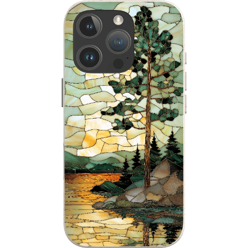 Stepping Green Phone Case Stained Glass Mountain Creek 3 Bio Case