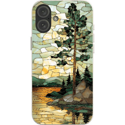 Stepping Green Phone Case Stained Glass Mountain Creek 3 Bio Case