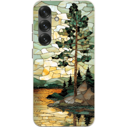 Stepping Green Phone Case Stained Glass Mountain Creek 3 Bio Case
