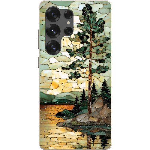 Stepping Green Phone Case Stained Glass Mountain Creek 3 Bio Case