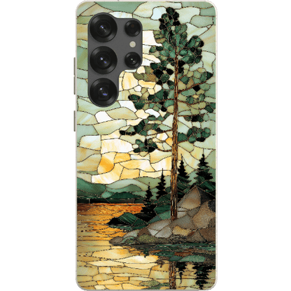 Stepping Green Phone Case Stained Glass Mountain Creek 3 Bio Case