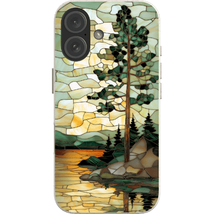 Stepping Green Phone Case Stained Glass Mountain Creek 3 Bio Case