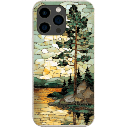 Stepping Green Phone Case Stained Glass Mountain Creek 3 Bio Case