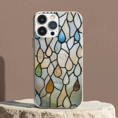 Stepping Green Phone Case Stained Glass Rain Bio Case
