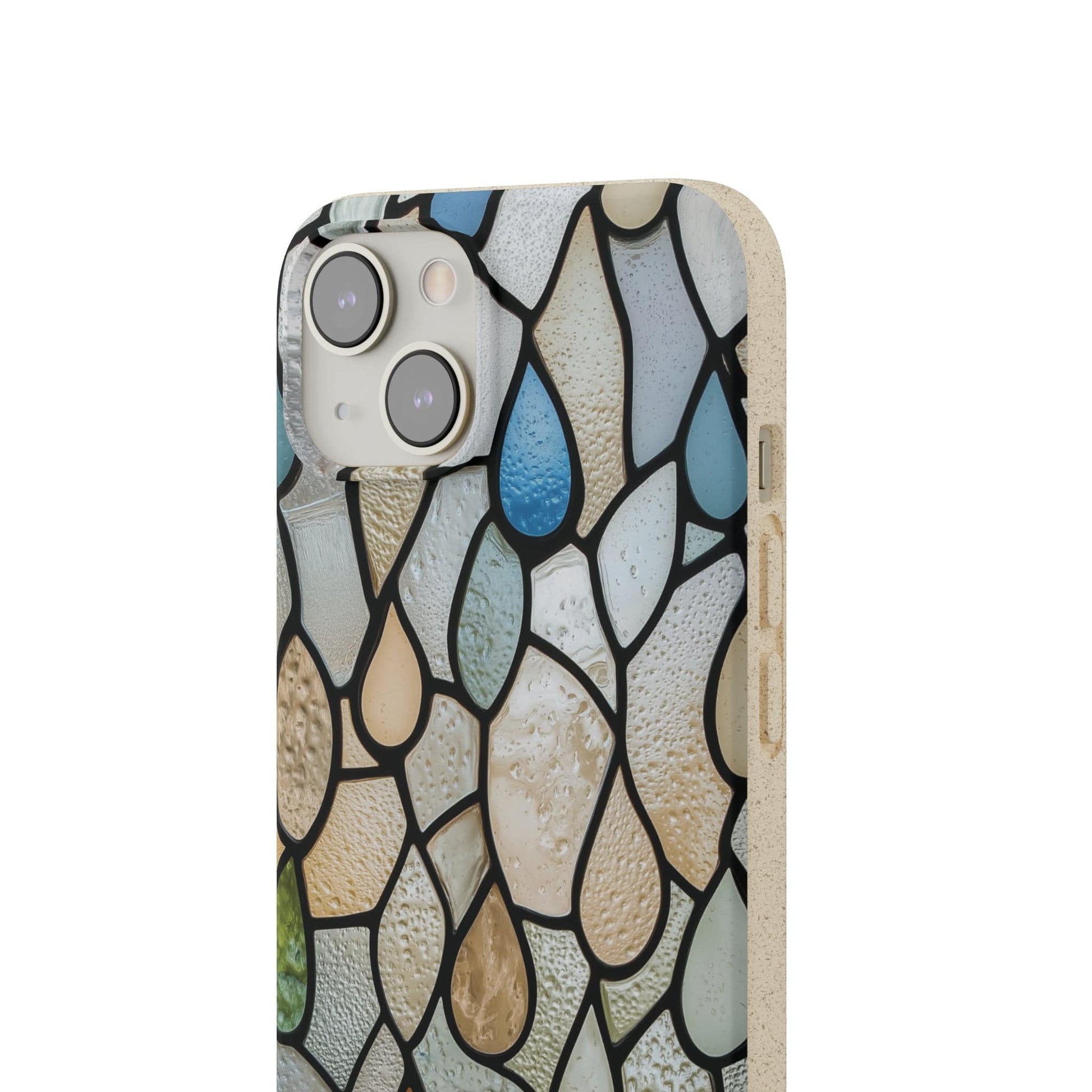 Stepping Green Phone Case Stained Glass Rain Bio Case