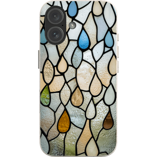 Stepping Green Phone Case Stained Glass Rain Bio Case