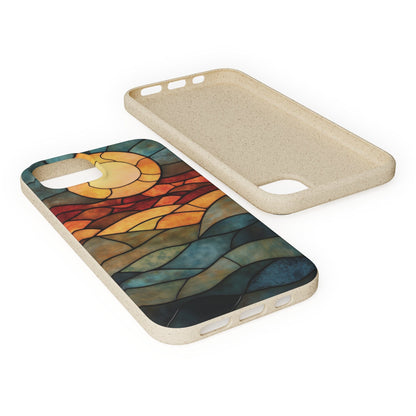 Stepping Green Phone Case Stained Glass Retro Sunset 2 Bio Case