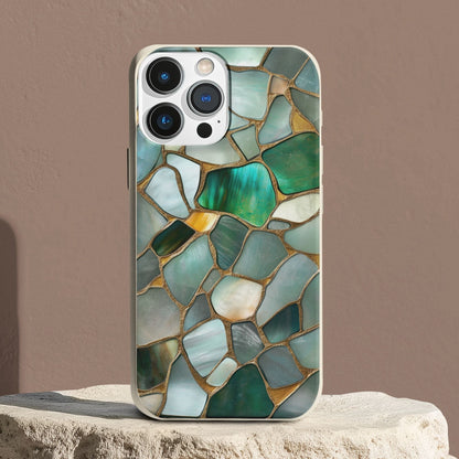 Stepping Green Phone Case Stained Glass Sea Glass Bio Case