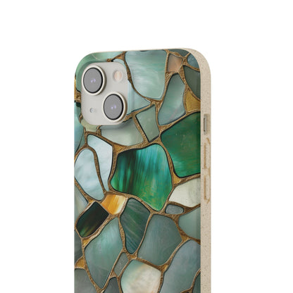 Stepping Green Phone Case Stained Glass Sea Glass Bio Case