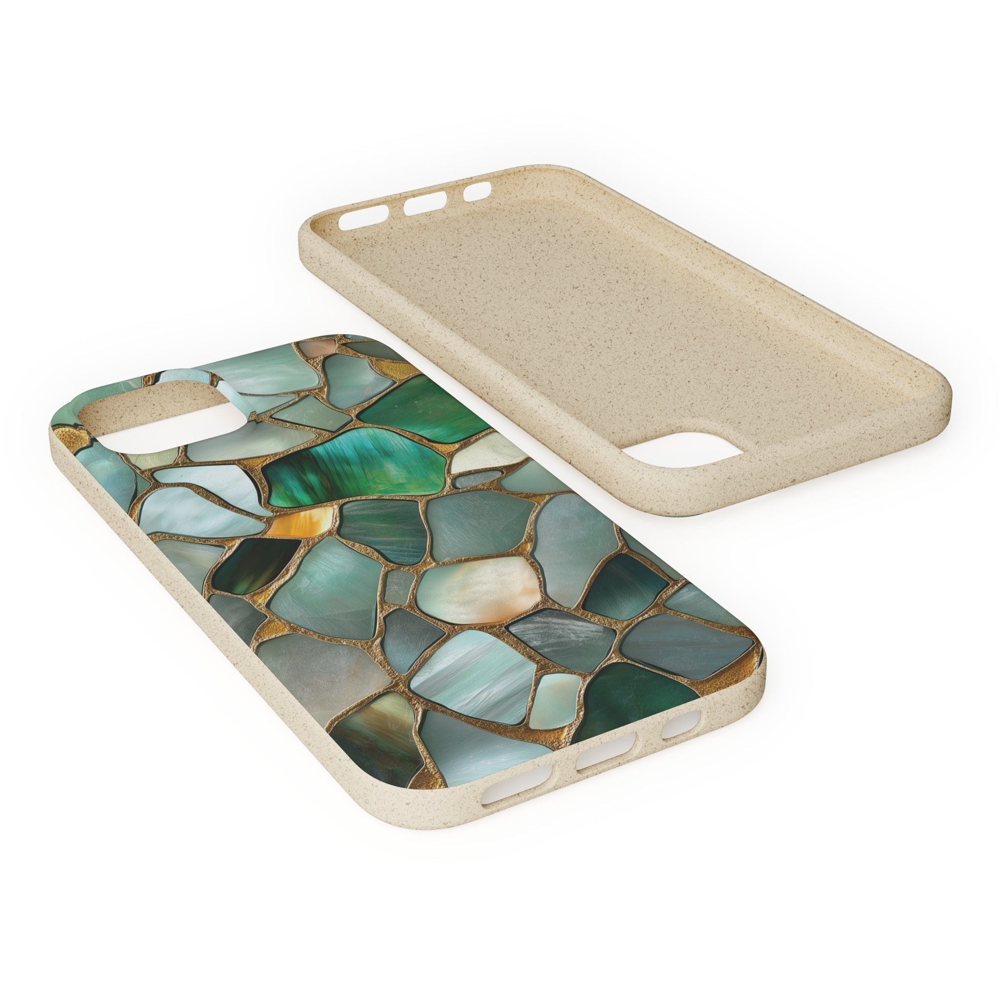 Stepping Green Phone Case Stained Glass Sea Glass Bio Case