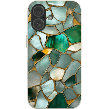 Stepping Green Phone Case Stained Glass Sea Glass Bio Case