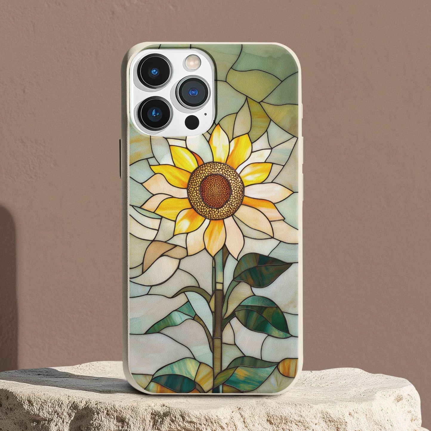 Stepping Green Phone Case Stained Glass Sunflower 2 Bio Case
