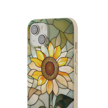 Stepping Green Phone Case Stained Glass Sunflower 2 Bio Case
