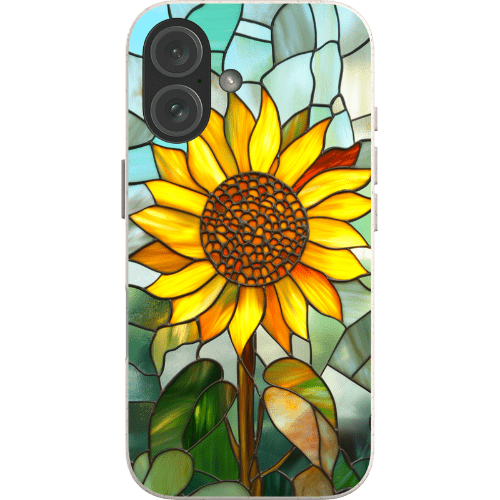 Stepping Green Phone Case Stained Glass Sunflower Bio Case