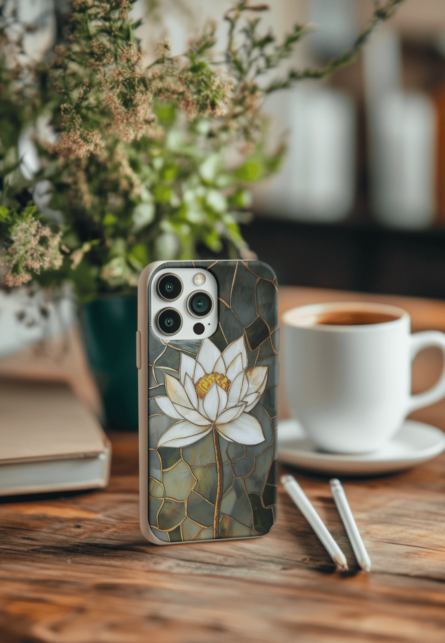 Stepping Green Phone Case Stained Glass White Lotus 2 Bio Case