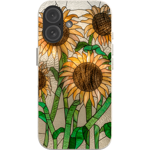 Stepping Green Phone Case Sunflower Stained Glass Bio Case