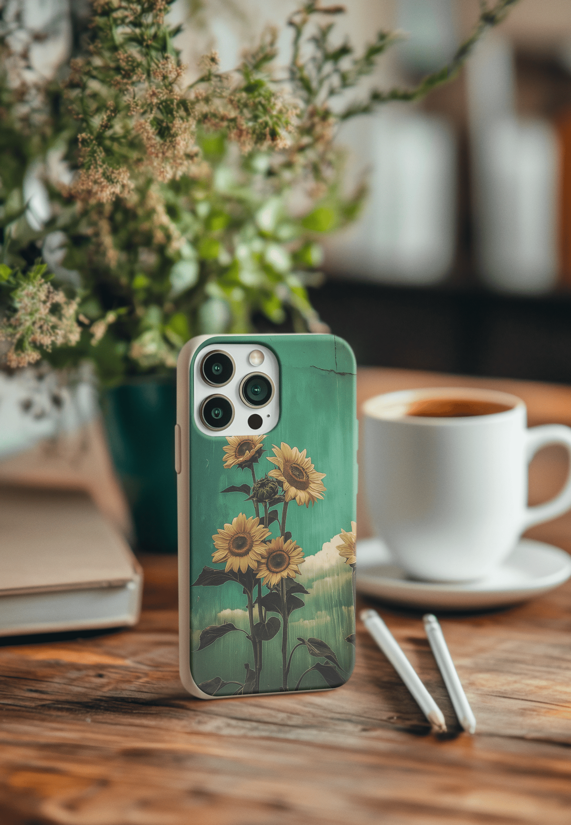 Stepping Green Phone Case Sunflowers to Sky Bio Case