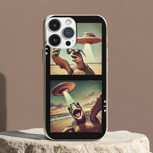 Stepping Green Phone Case UFO Turtle Selfie Bio Case