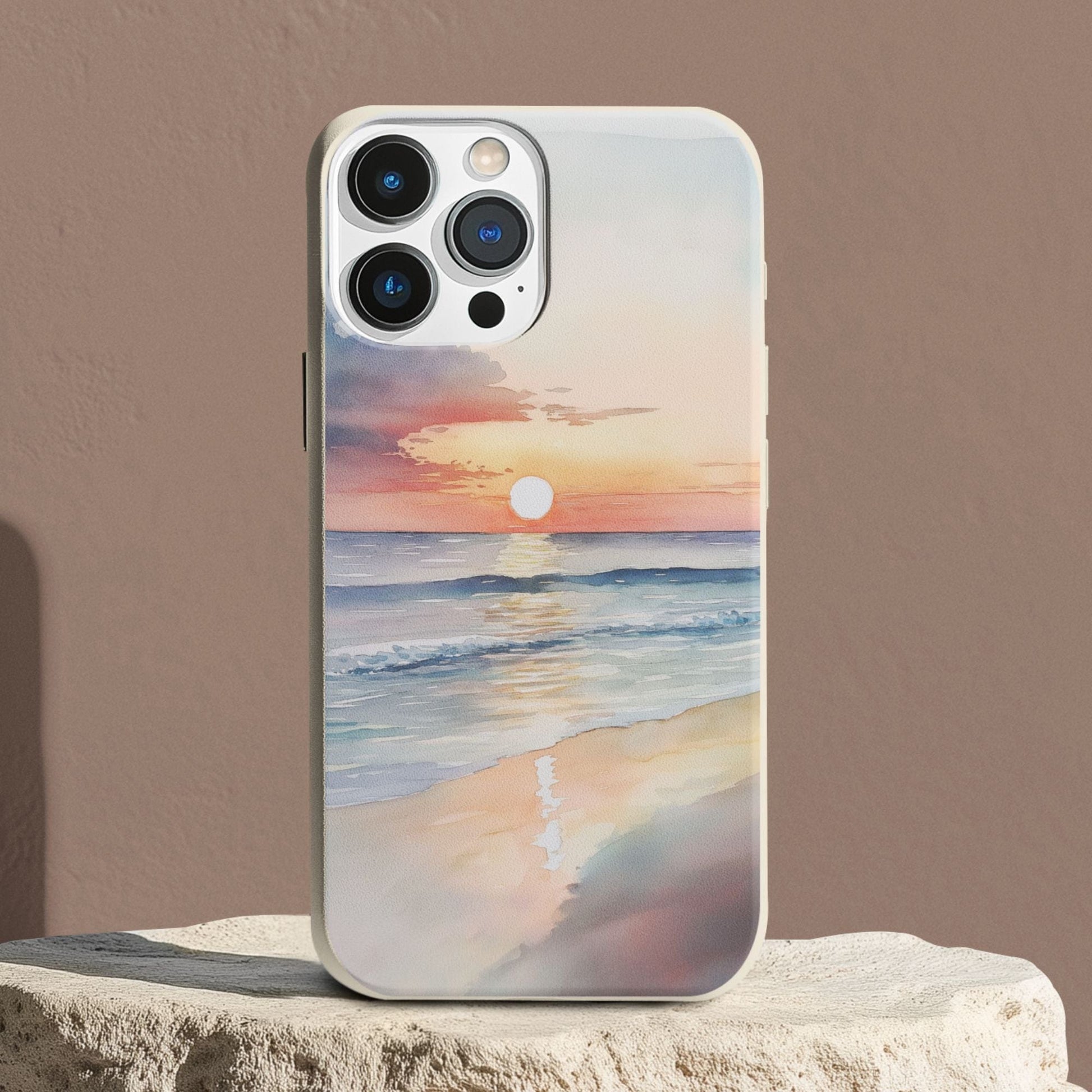 Stepping Green Phone Case Watercolor Beach Bio Case