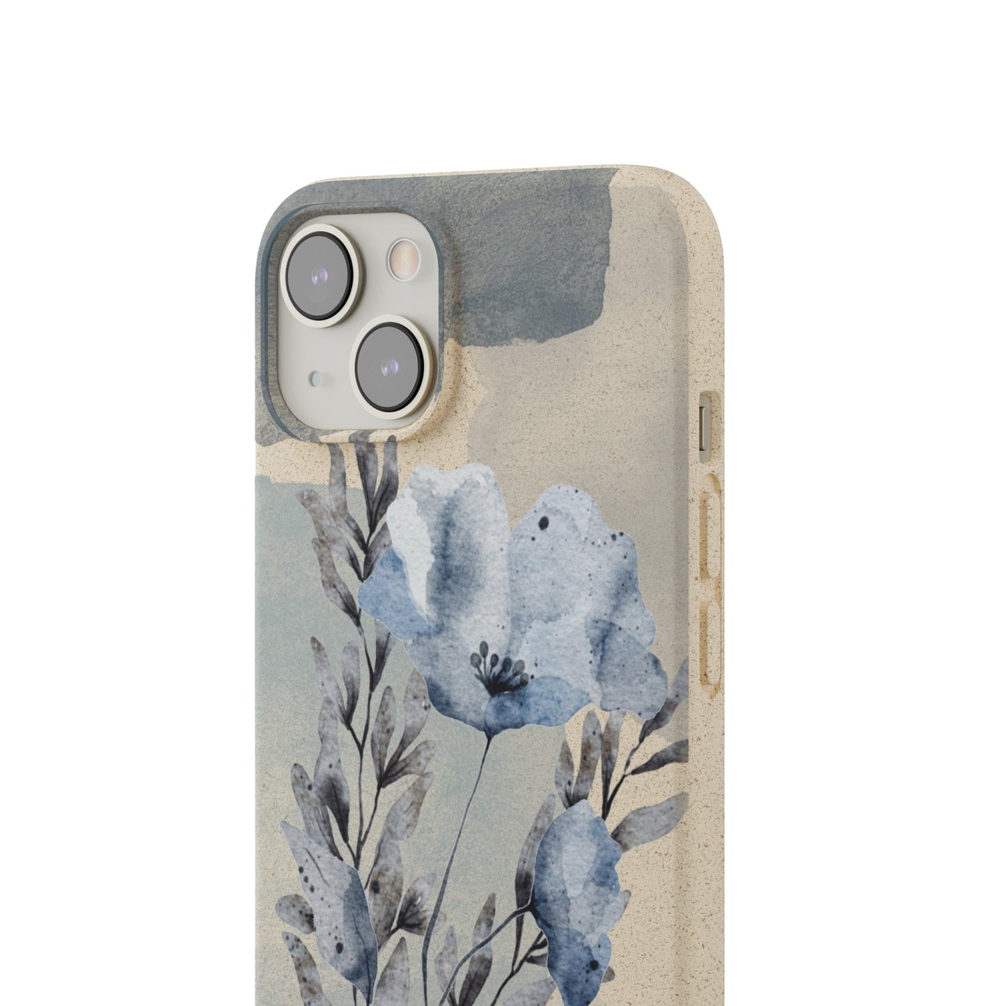 Stepping Green Phone Case Watercolor Blue Floral Blob Bio Case