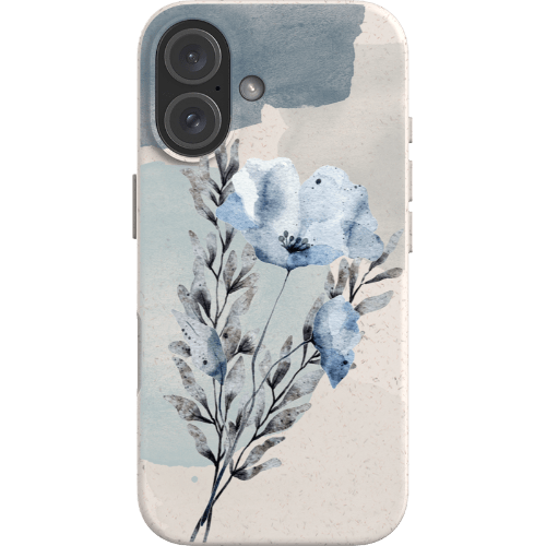 Stepping Green Phone Case Watercolor Blue Floral Blob Bio Case