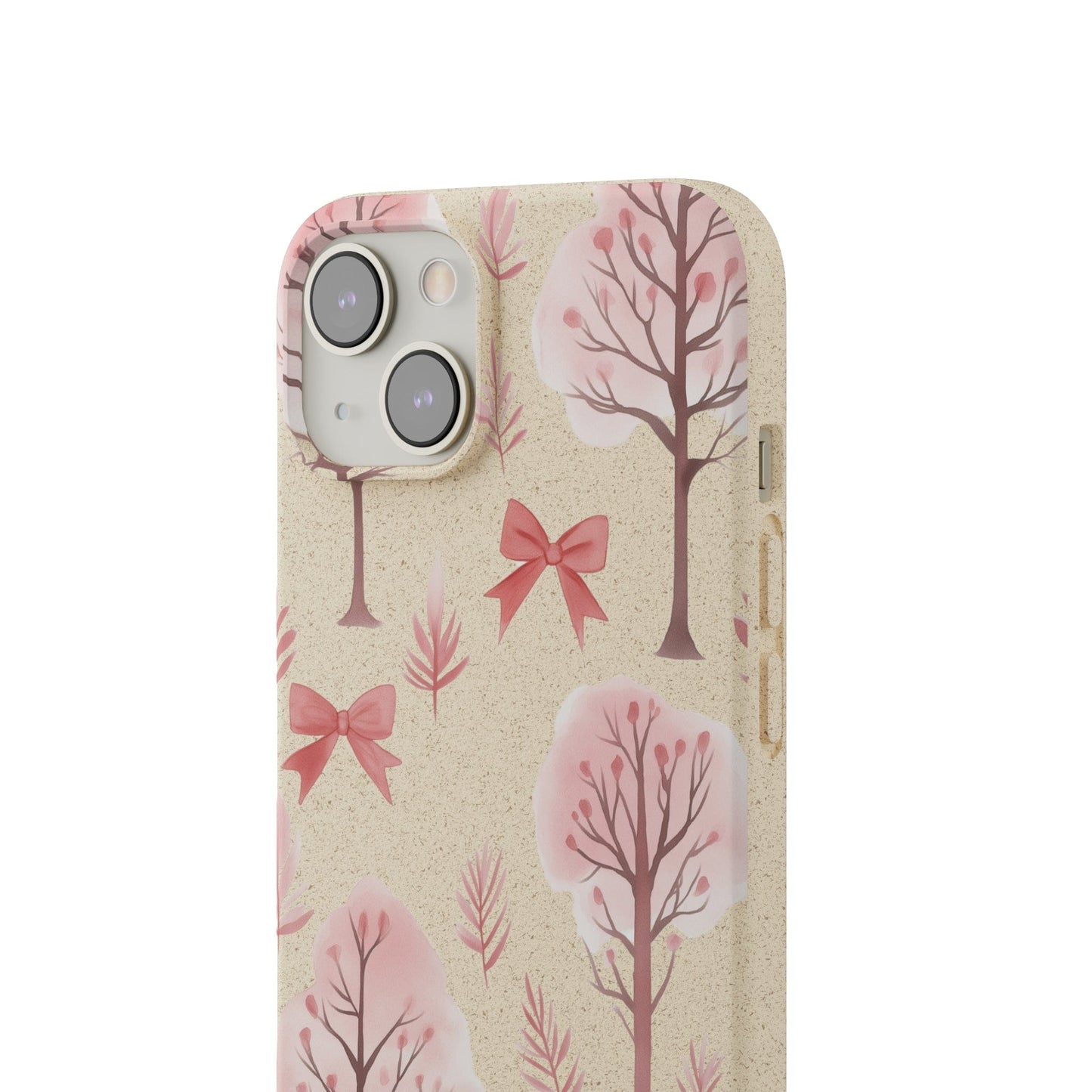 Stepping Green Phone Case Watercolor Bows and Trees 2 Bio Case