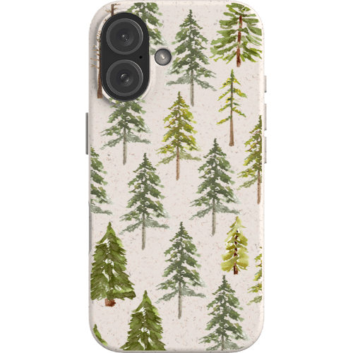 Stepping Green Phone Case Watercolor Forest Bio Case