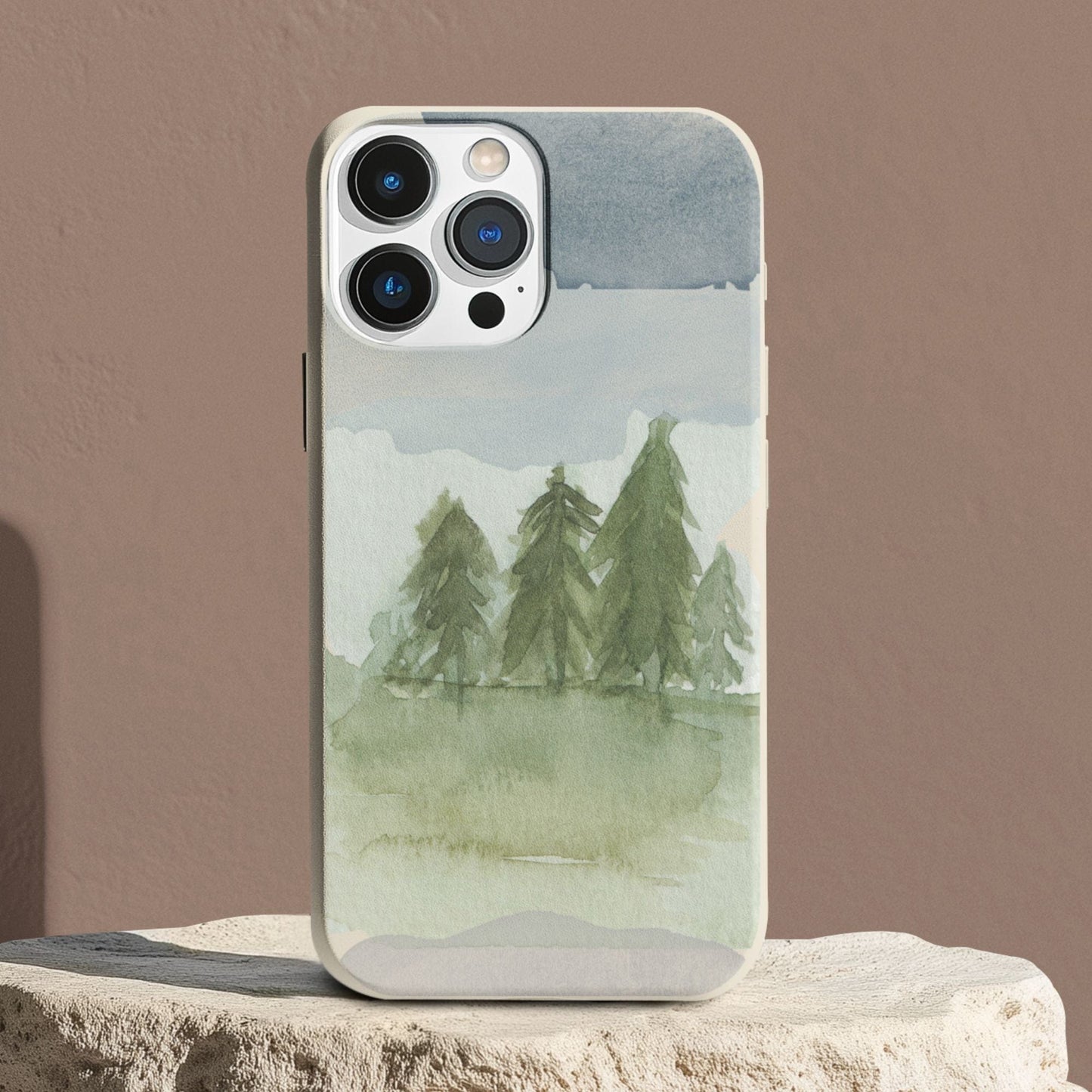 Stepping Green Phone Case Watercolor Forest Blob Bio Case