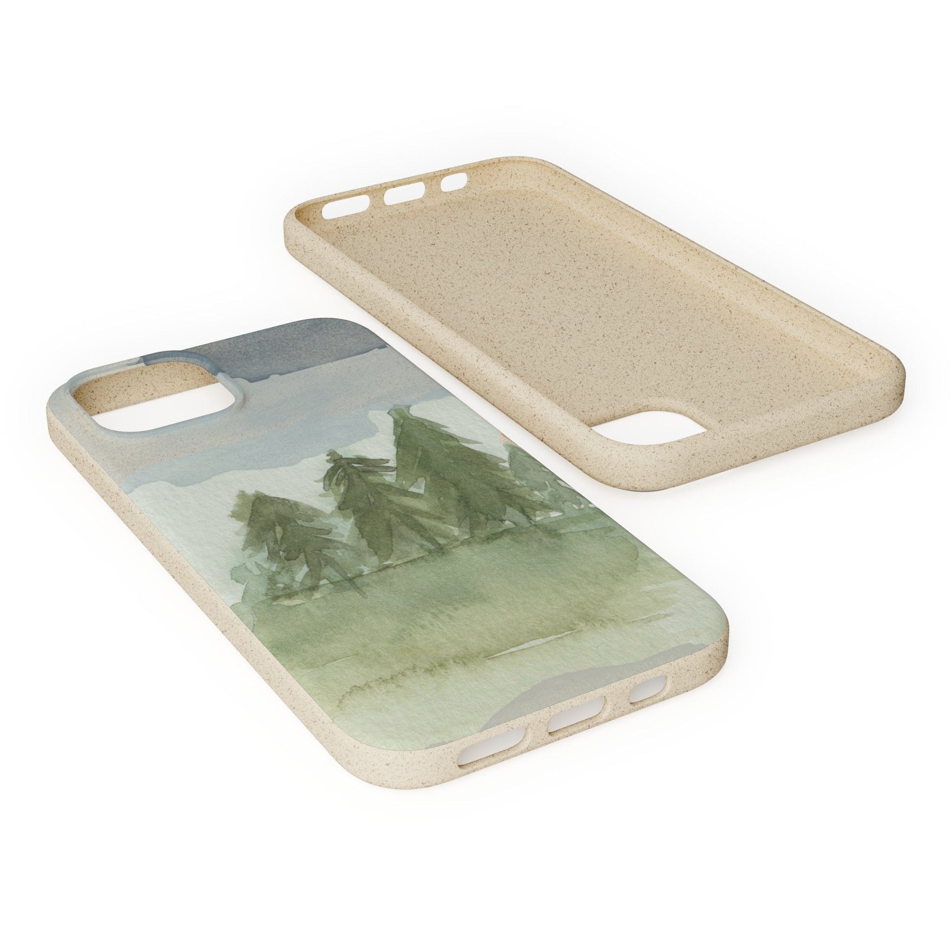 Stepping Green Phone Case Watercolor Forest Blob Bio Case