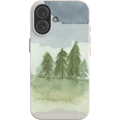 Stepping Green Phone Case Watercolor Forest Blob Bio Case