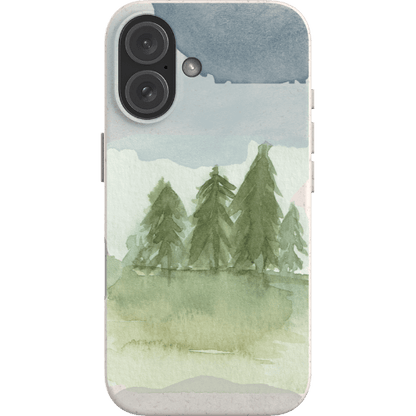 Stepping Green Phone Case Watercolor Forest Blob Bio Case