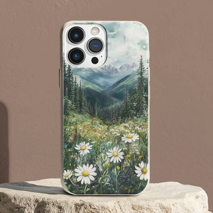 Stepping Green Phone Case Watercolor Forest Meadow Bio Case