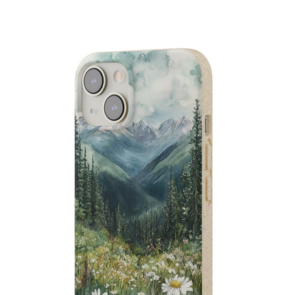 Stepping Green Phone Case Watercolor Forest Meadow Bio Case