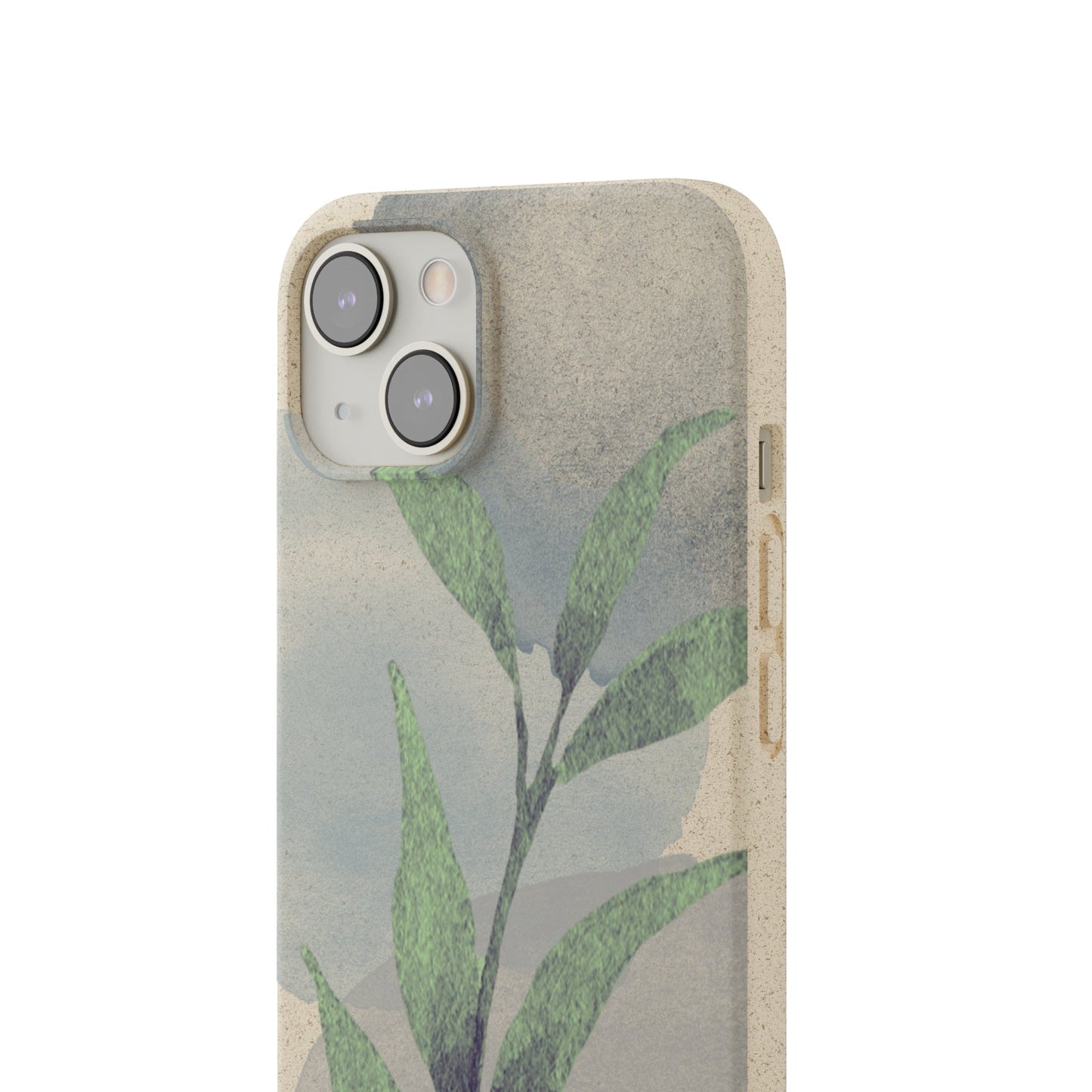 Stepping Green Phone Case Watercolor Green Leaves Bio Case