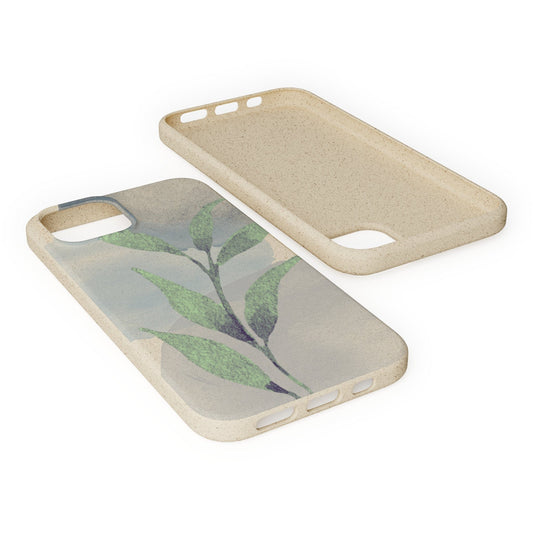 Stepping Green Phone Case Watercolor Green Leaves Bio Case