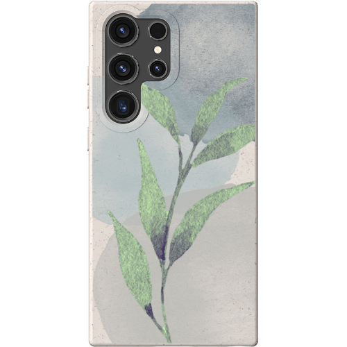 Stepping Green Phone Case Watercolor Green Leaves Bio Case