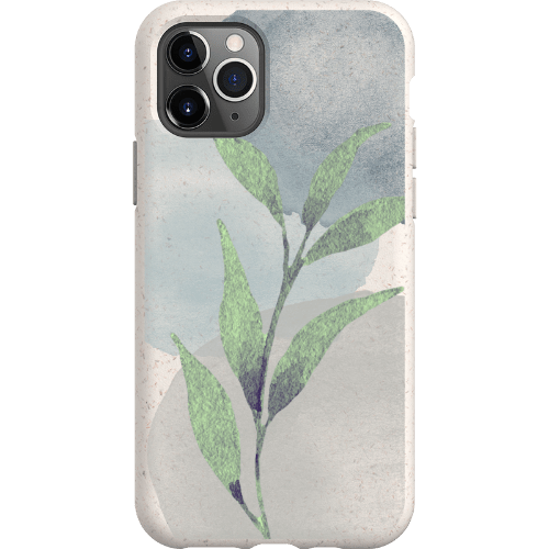 Stepping Green Phone Case Watercolor Green Leaves Bio Case