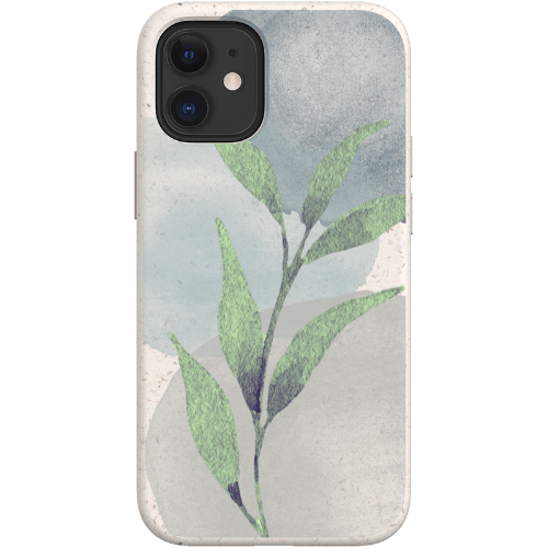 Stepping Green Phone Case Watercolor Green Leaves Bio Case