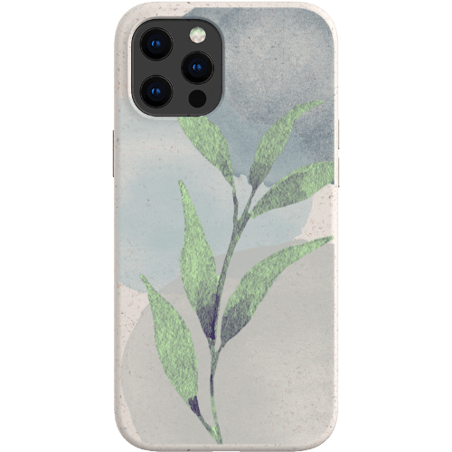 Stepping Green Phone Case Watercolor Green Leaves Bio Case