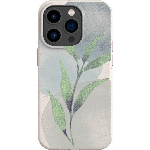 Stepping Green Phone Case Watercolor Green Leaves Bio Case